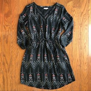 Maurices Long Sleeve Drawstring Waisted Dress